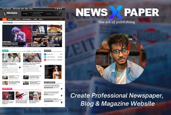 do professional wordpress newspaper blog website development
