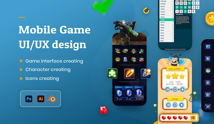 Design professional 2d game ui and ux by Denkravets | Fiverr