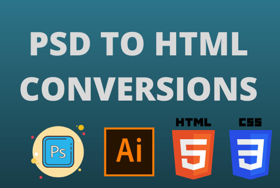 convert psd to html, xd to html, sketch to html responsive
