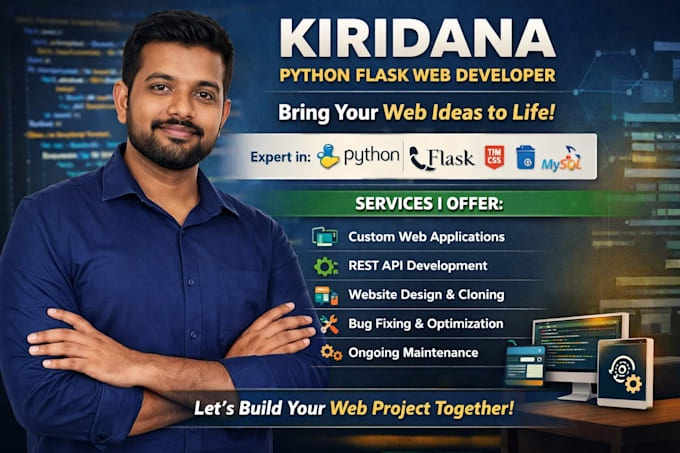 do  flask web application, website development