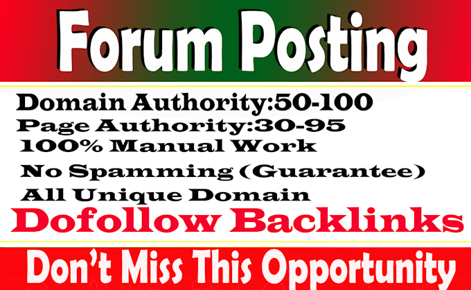 build dofollow forum posting on high quality domains