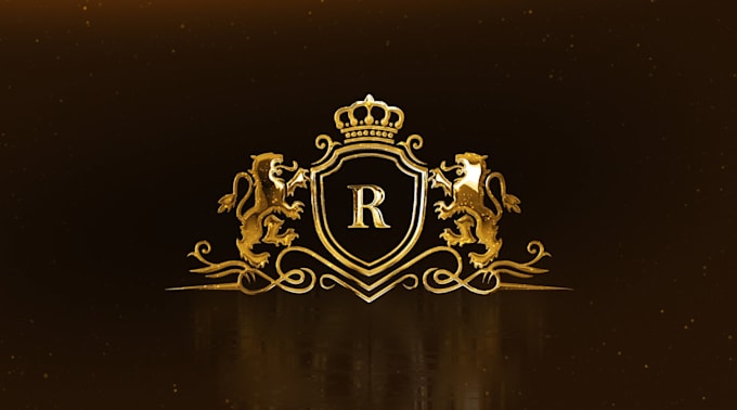 create elegant luxury gold, silver metal 3d logo reveal intro