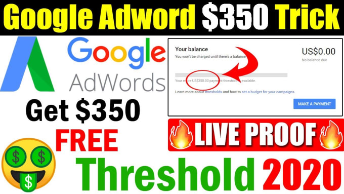 Give You 350 Usd Google Adwords Threshold In 75 Usd By Duaisrar Fiverr