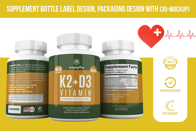 design a premium supplement label