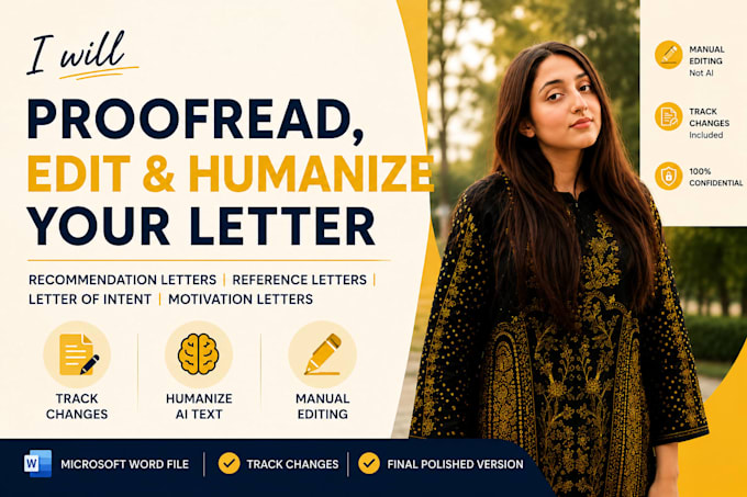 edit and proofread recommendation and reference letters