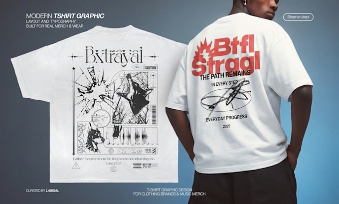 design modern typography t shirt for brands and merch