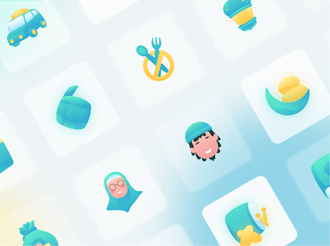 make a modern flat icon illustration