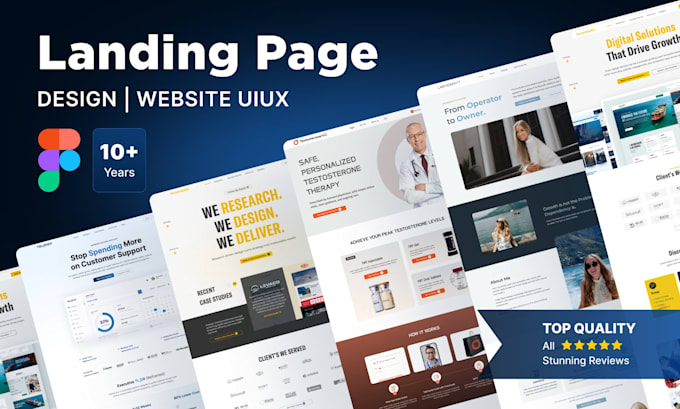do figma landing page design, figma website design, website uiux design