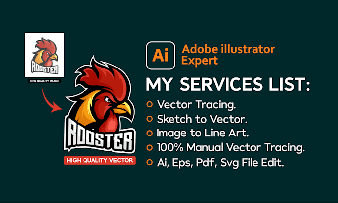 vector tracing, image to vector file, vector logo, vectorize image in 2 hours