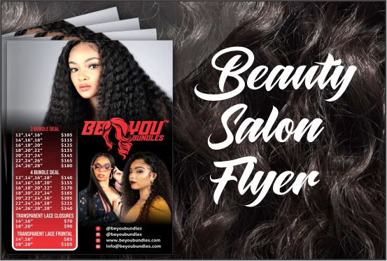 do beauty salon makeup flyer and social media posts