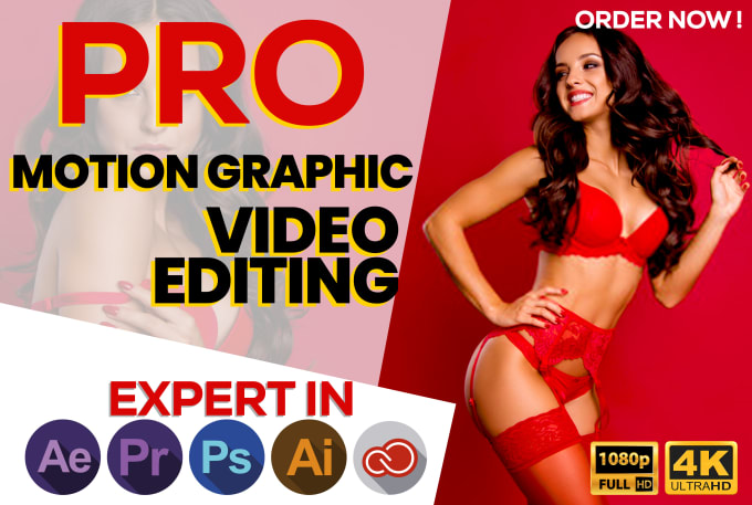 create professional  motion graphics and  video production