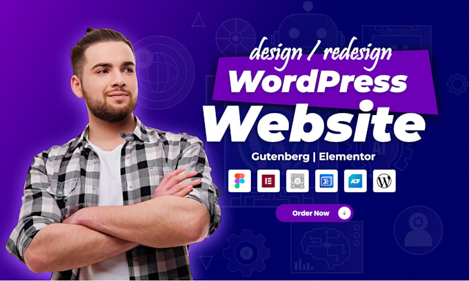 design or redesign wordpress website using gutenberg, elementor or acf