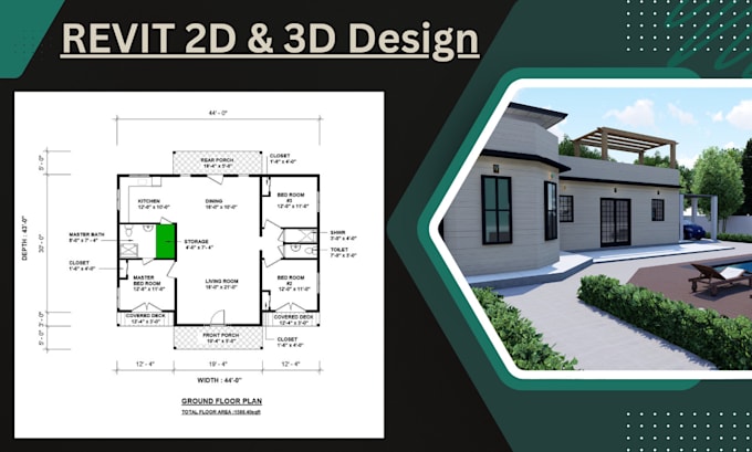 design your floor plan 2d and 3d with autodesk revit