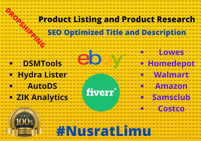 do winning products ebay listing with SEO optimization