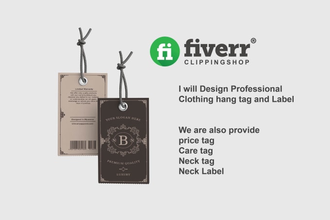 Design clothing hang tag and label design within 2 hours by ...