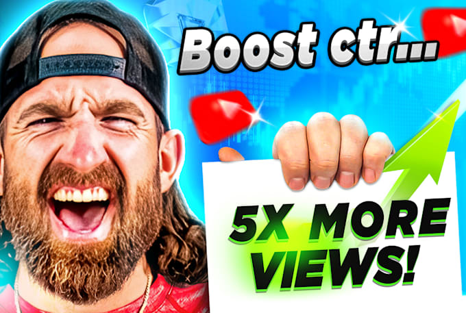 design catchy viral youtube thumbnail that boosts CTR, views
