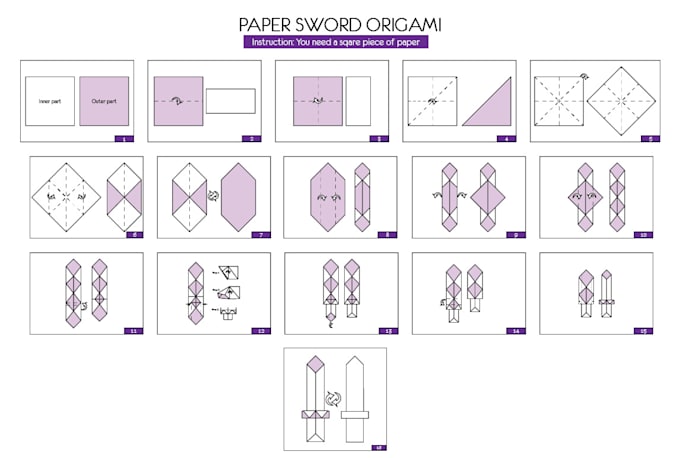fold, illustrate origami, paper craft, instruction manual