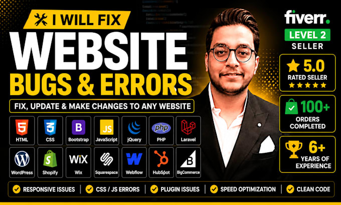 fix bugs, errors and issues on your website