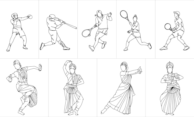 draw detailed or simple line art illustration for you