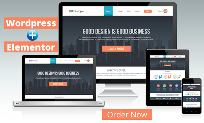 design, redesign, clone, wordpress website using elementor pro