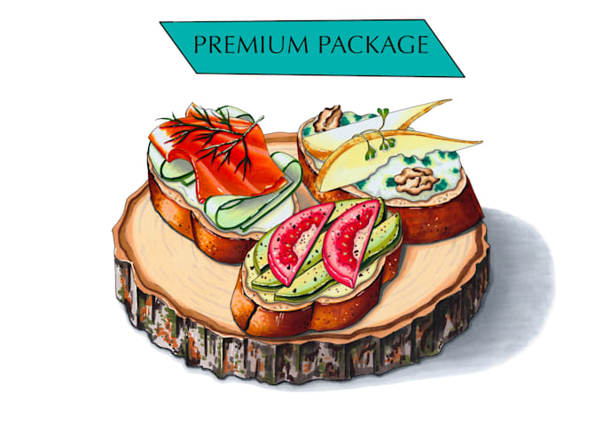 draw a realistic food illustration