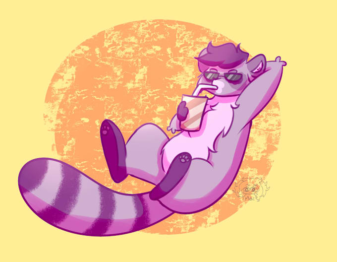 do furry character illustrations as a feral chibi or nsfw