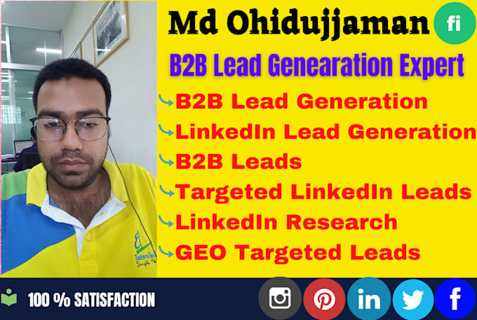 do b2b linkedin leads generation data scraping prospect list