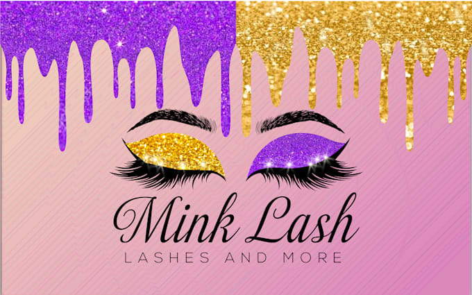 design colorful eyelash , lash artist logo