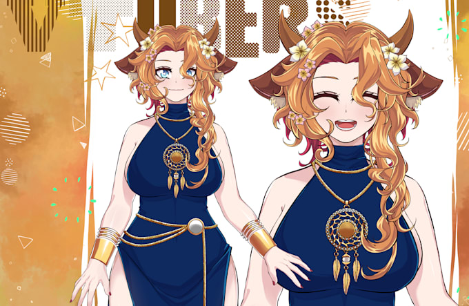 draw live2d anime character for vtuber