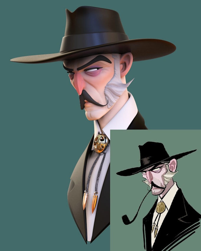 make a stylized 3d character  for vtubers, avatars,and games