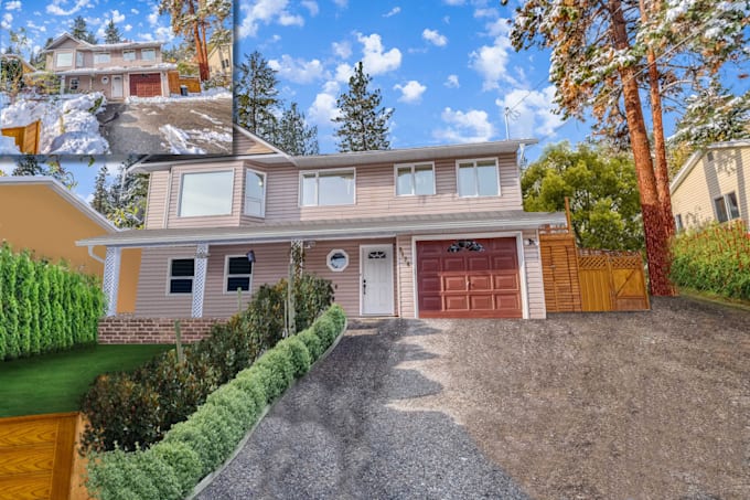 remove,declutter snow in real estate photos
