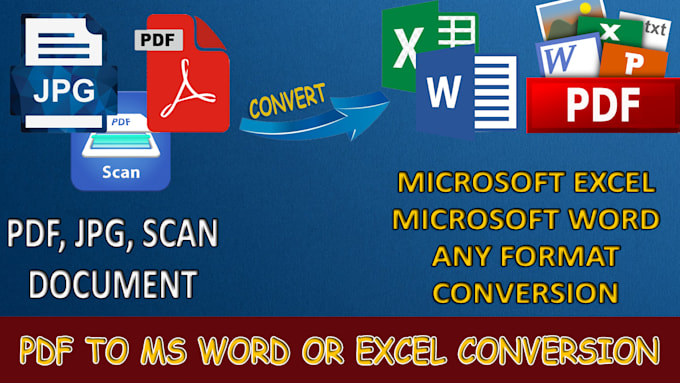 do PDF to excel and word conversion