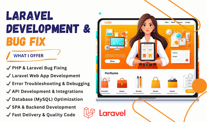 develop modern PHP laravel web apps, rest apis, and fix bugs