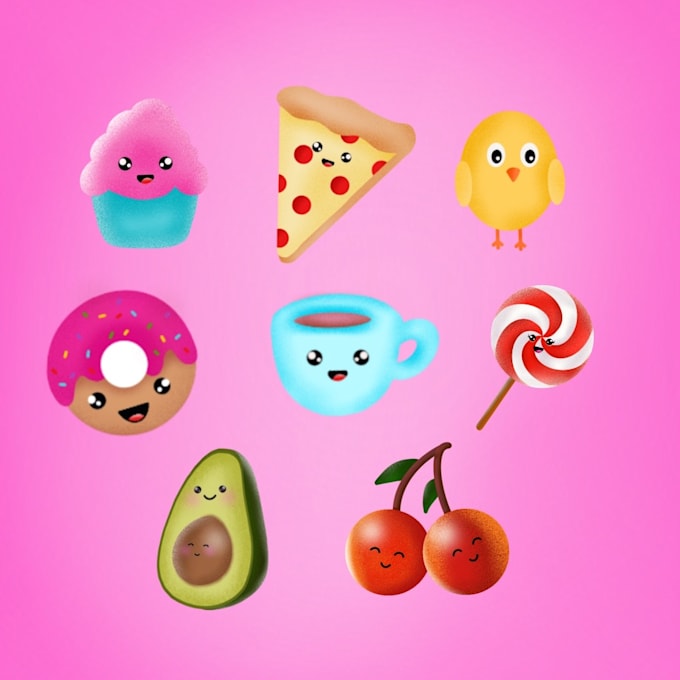 Create cute stickers in procreate by Greesh113 Fiverr