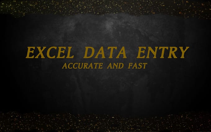 do excel data entry