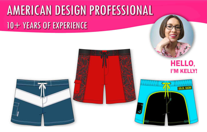 Design men swimwear swim shorts trunks cad sketch and tech pack by Kellylopez1 Fiverr