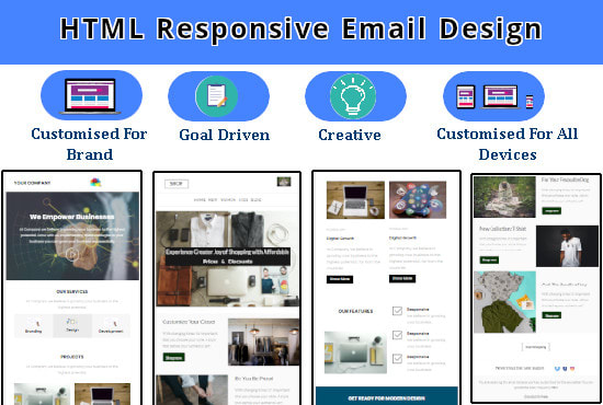 Design goal oriented responsive html email template by Yogita_p | Fiverr