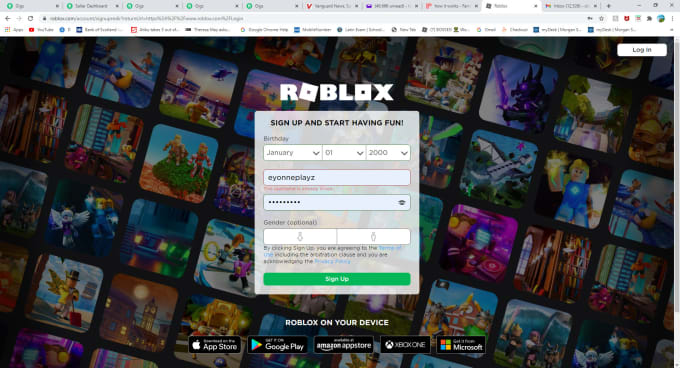 How to create a Roblox account