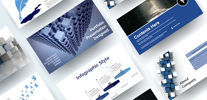 design template, business and academic presentation