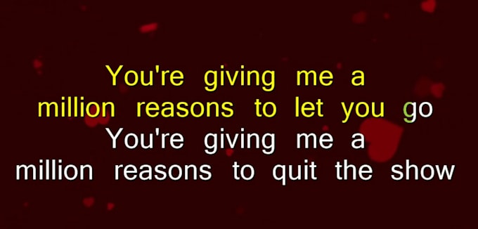 create a karaoke video or lyric video with moving background