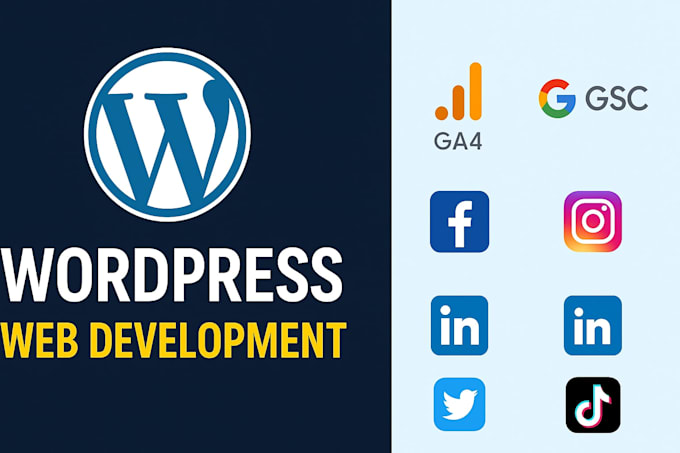 develop wordpress website with SEO, google analytics, meta ads