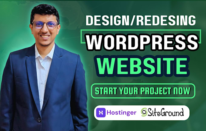 redesign wordpress website wordpress blog website on siteground, hostinger