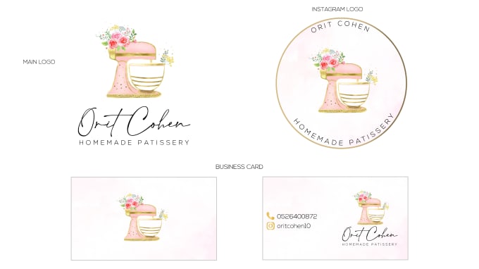 WATERCOLOR CAKES BUSINESS LOGO COMPLETED PROJECT on Behance