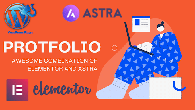create portfolio wordpress website with elementor pro, astra