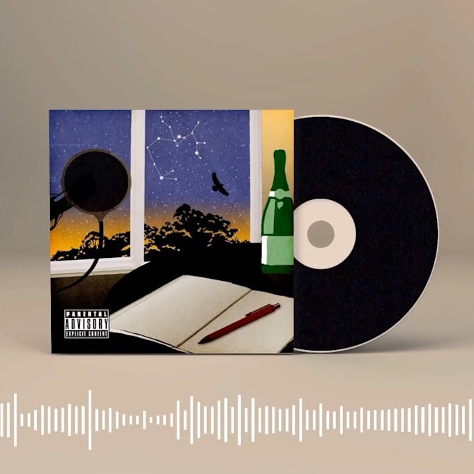 add a waveform audiogram to music video or podcast teaser