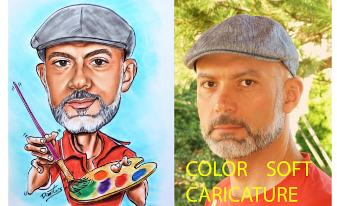 paint handmade caricature from your photo