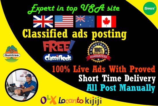 do post your ads classified ad manually posting top USA site