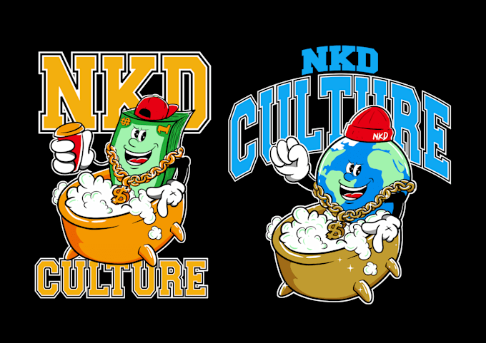 create cartoon character for sticker or tshirt