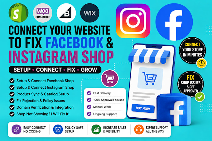connect your e commerce store with facebook shop and instagram shop