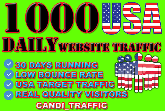 generate usa targeted website traffic visitors for 30 days